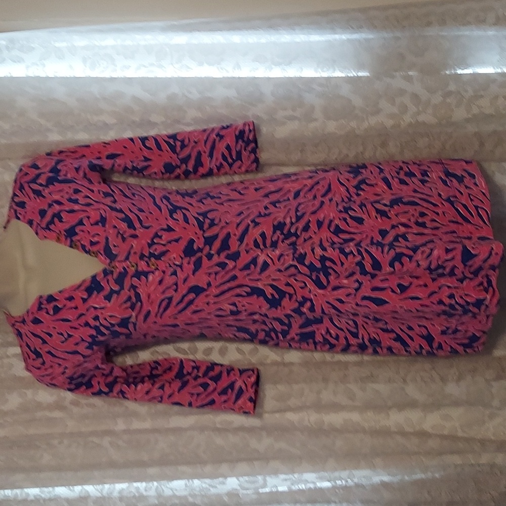 Lilly Pulitzer pink & blue mini dress, excellent! Size XXS